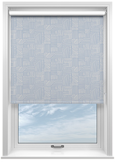 Irregular Tiles, Ice Blue - Roller Blind